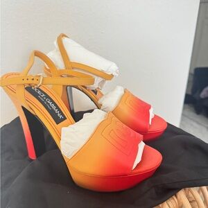 Dolce & Gabbana Gradient Orange Heels